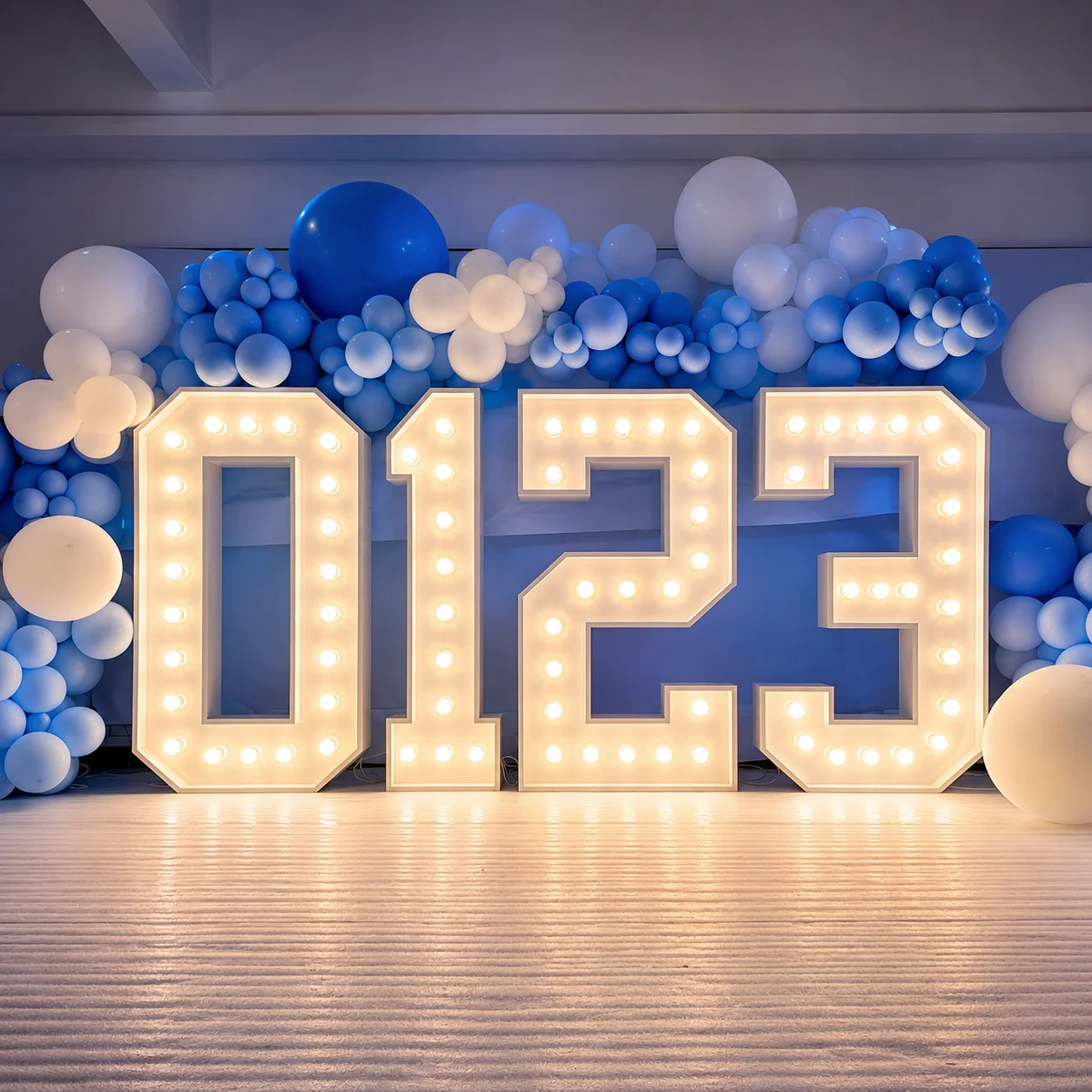 Customized 4ft Marquee Letters Number 0123 Led Light Giant Marquee Letters House Numbers Advertising Boards Signage Metal Signs