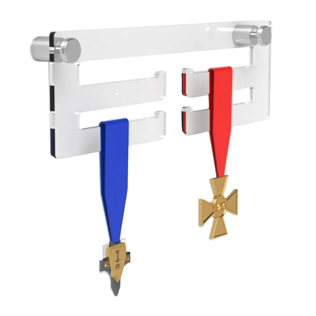 حامل شماعات الميداليات رف عرض 3 طبقات 30 × 10 سم يحمل العديد من الميداليات