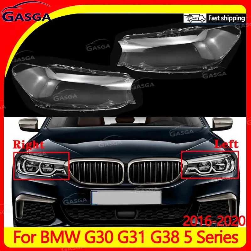 

GASGA Headlights Shell For BMW G30 G31 G38 5 Series 2016-2020 Car Headlight Cover Lampshade Shell Lens Headlamp