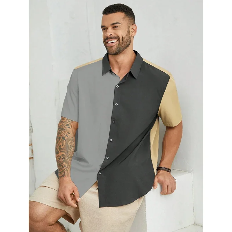 

Men's Shirt Ethnic Style Pattern Design 3D Printing Summer Short Sleeved Daily Street Top Button Summer Men's Clothing