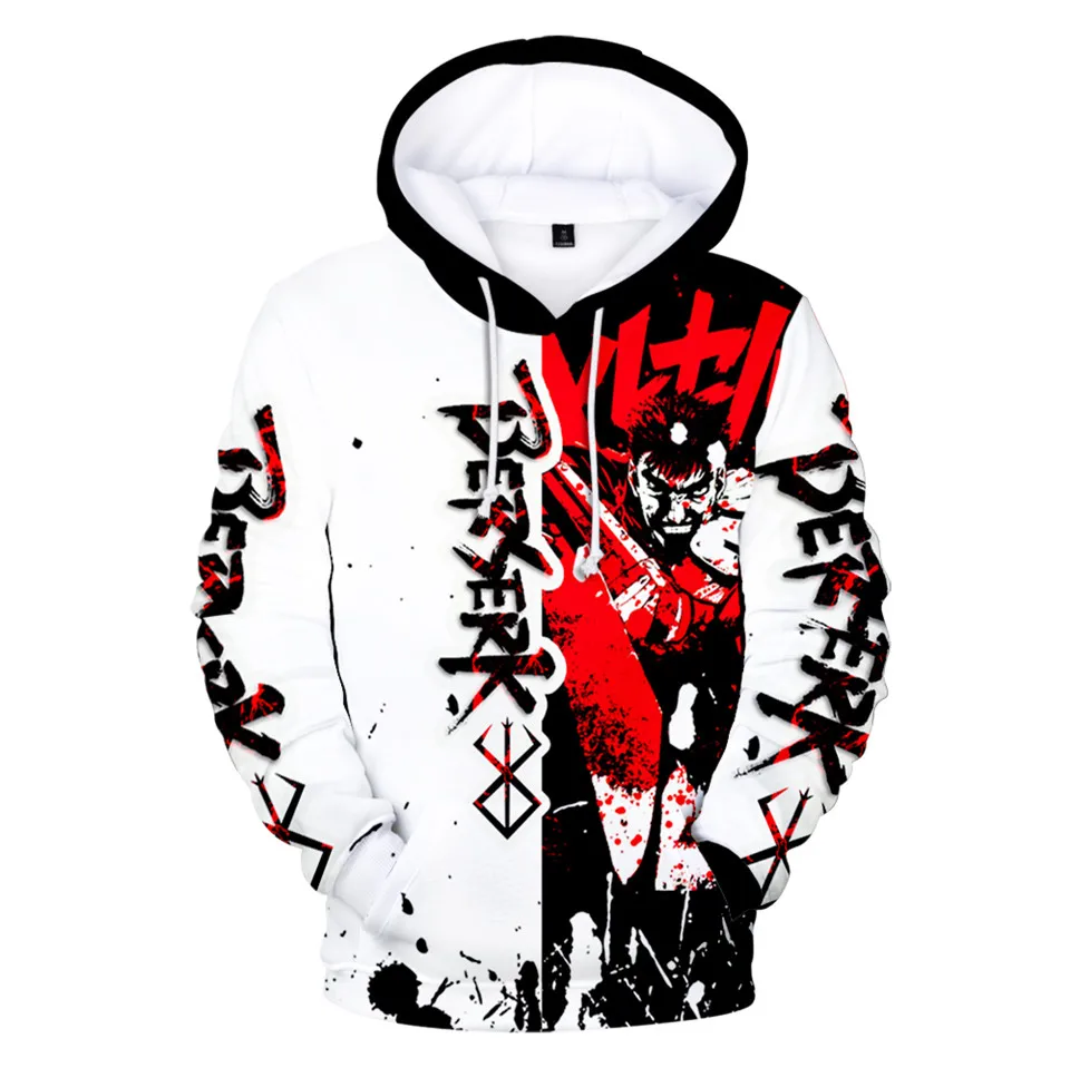 

New Anime Berserk 3D Printing Hoodies Y2k Streetwear Harajuku Sweatshirts long sleeve Hip Hop Hoodie Pullover Men's Clothing