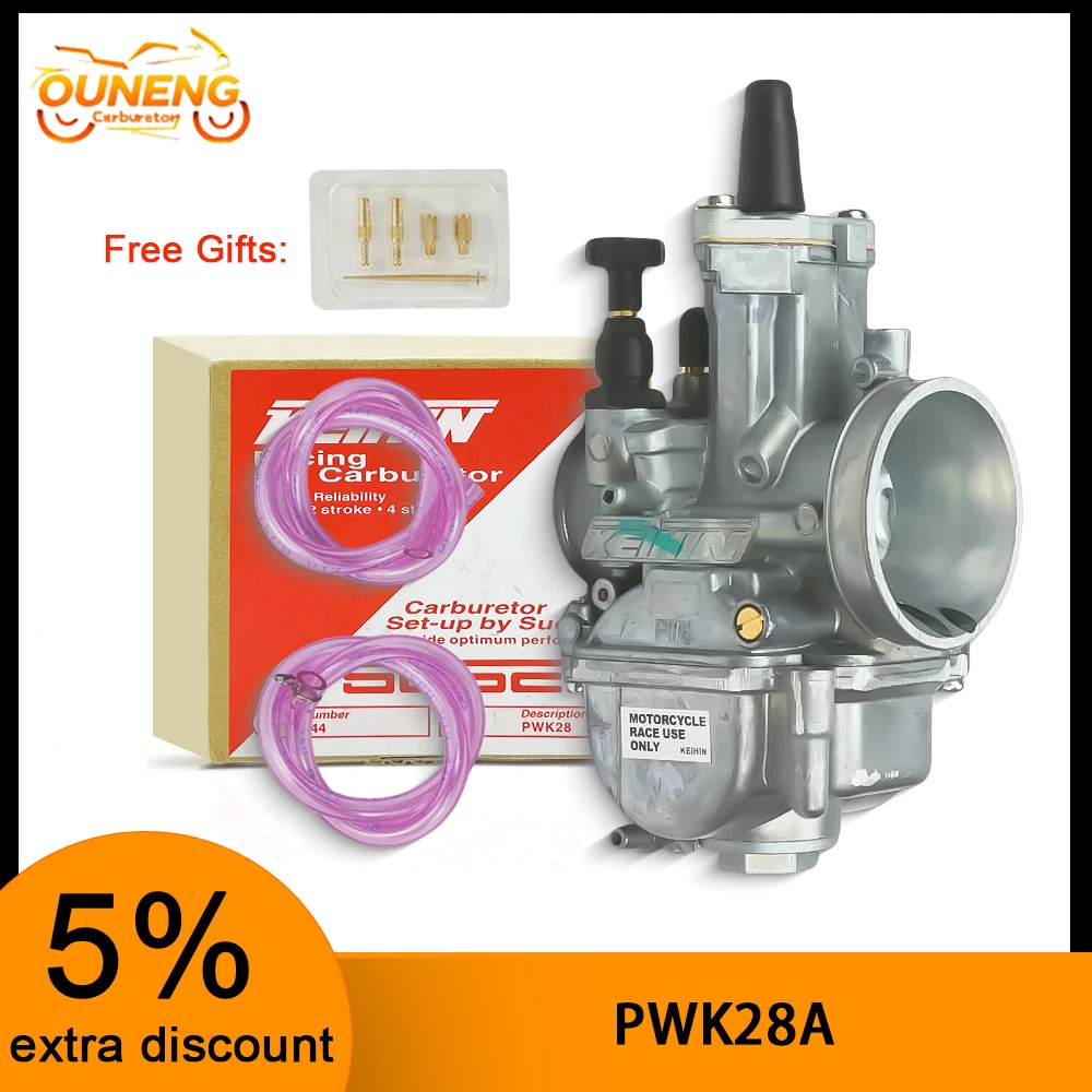 

Flat Curtain Motorcycle Carburetor For Keihin PWK 28mm PWK28 With Power Jet Scooter 2T 4T ATV Dirt Bike Enduro Motocross Accesso