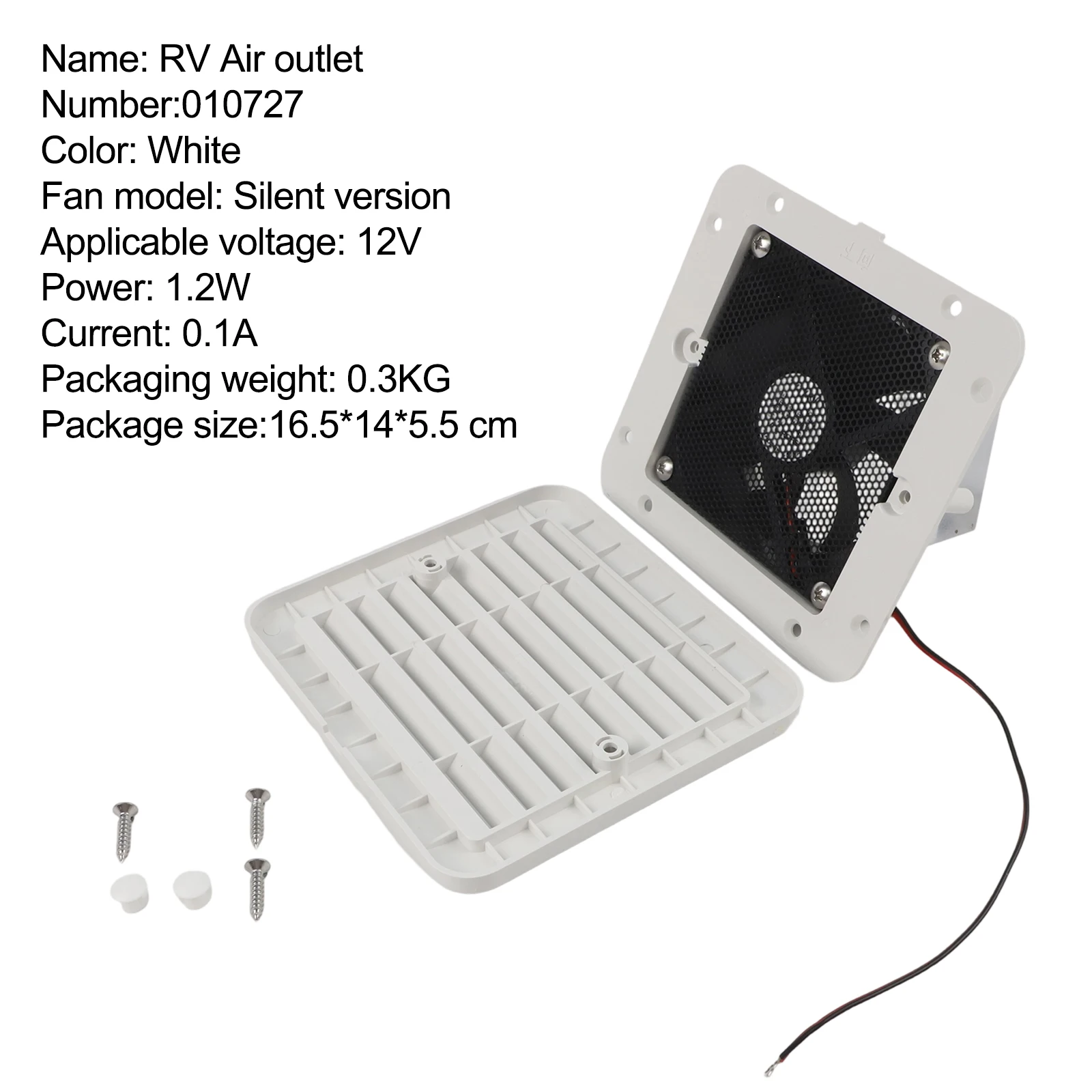 for rv side for exhaust for fan with robust ABS body engineered for trailers and caravans providing quiet and efficient air