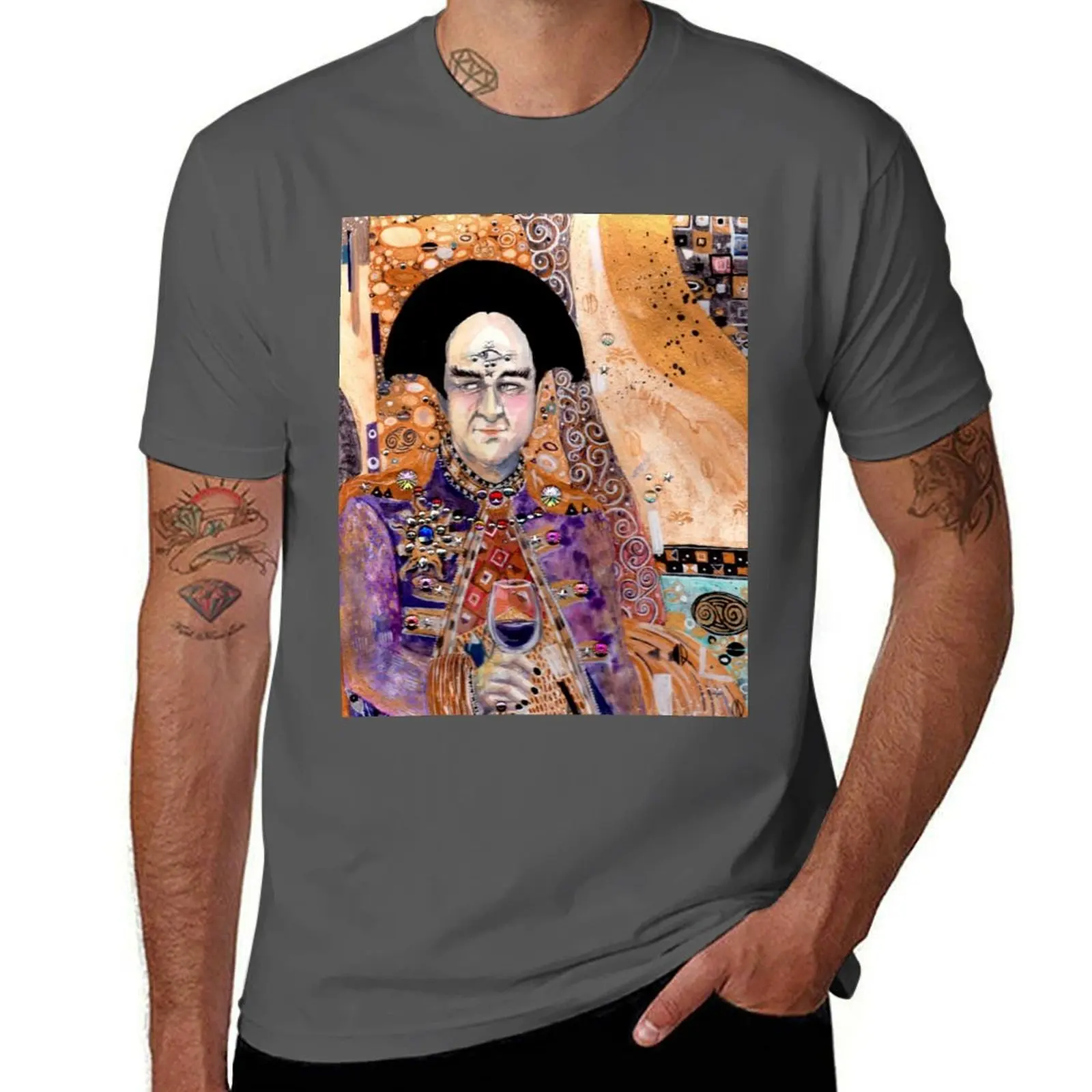 

seeing - Klimt Londo Mollari T-Shirt Big and Tall Casual T-Shirt