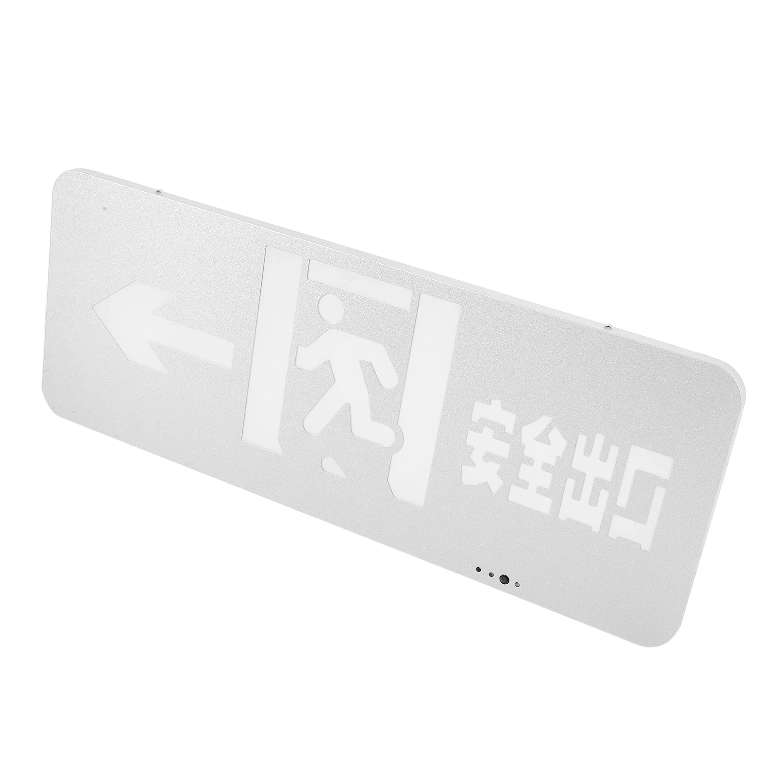 Hanging LED Exit Emergency Light Stainless Steel Safety Sign High Visibility Night Guidance Public Places Exit Sign