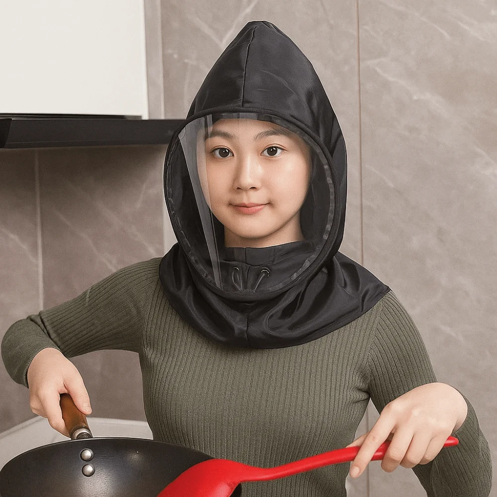 

Splash Resistant Protective Mask Dust Proof Anti Oil Splash Kitchen Face Shield Polyester Saliva-Proof Full Face Mask