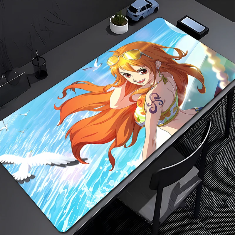 

ONE PIECE Nami Mousepad Computer Game Mouse Pad Gaming Accessories NonSlip Printing Deskmat Keyboard Pad PC Anime big Mousepad