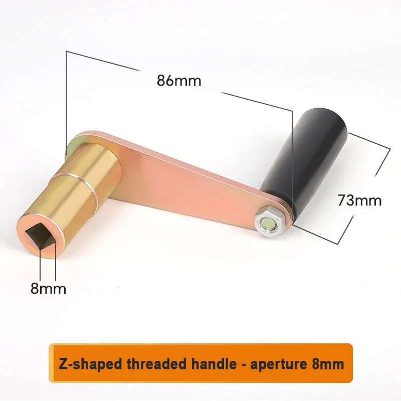 Wire Cylinder Z-Shaped Upper Wire Handle Hand Crank Manual Wheel Shaking Square Hole 8/10/12mm Suitable Wire Cutting Accessories