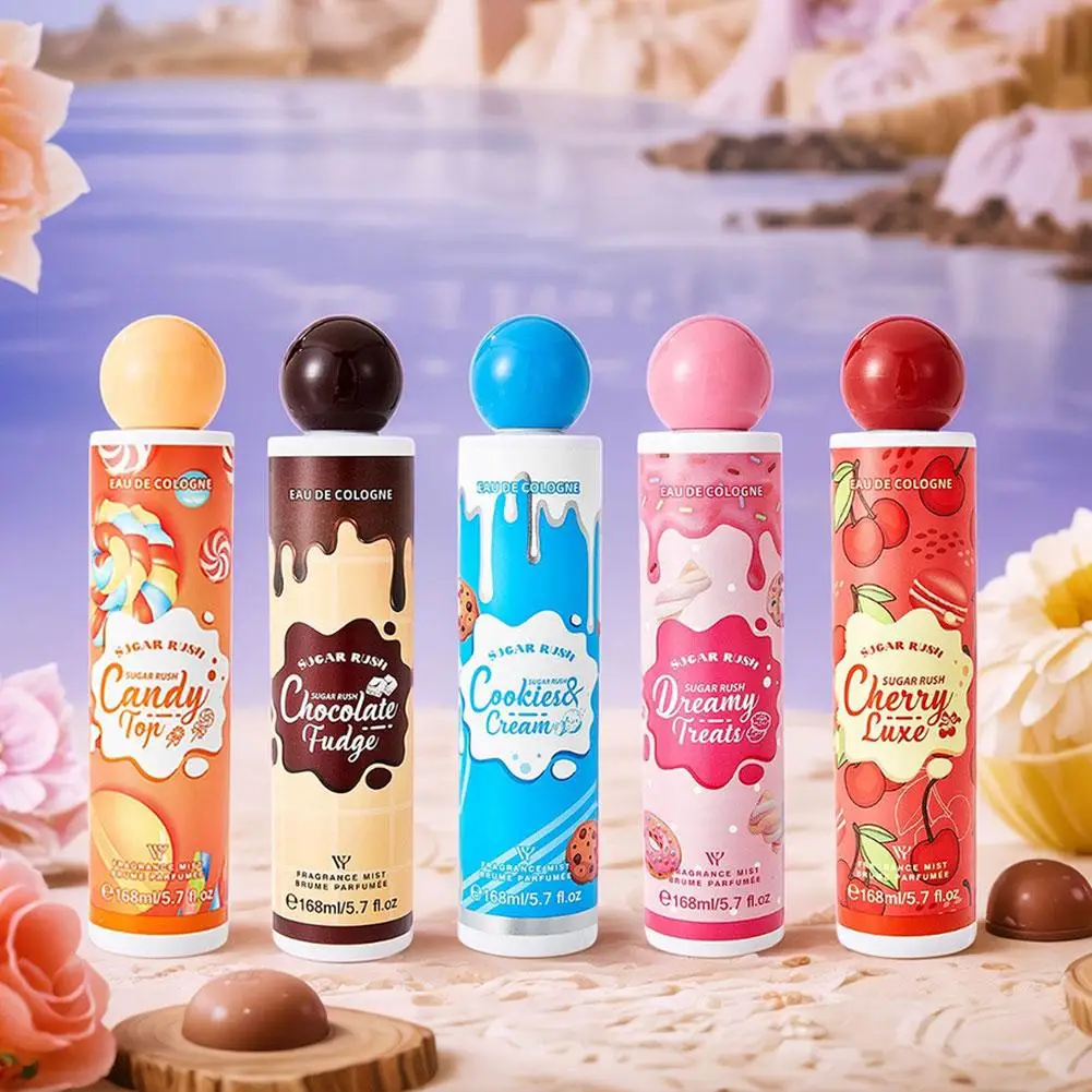 

168 мл Sugar Rush Original Eau De Cologne: Серия роскошных ароматических спреев с нотами конфет, шоколада, карамели, печенья, крема и вишни.