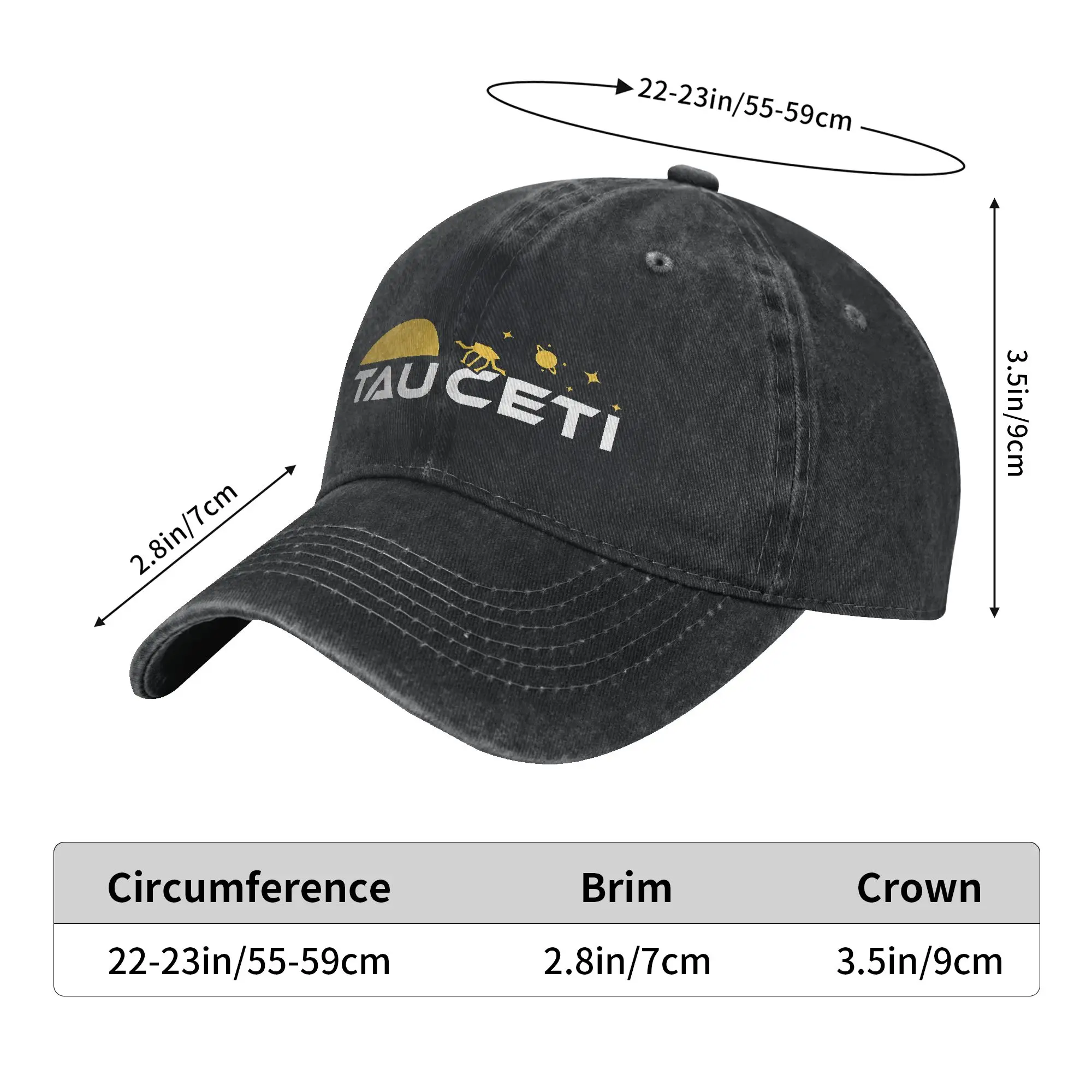 Summer Project Tau Ceti Baseball Cap Sun  High Quality Print Washed Trucker Hat Couple Women Casual Camping Caps