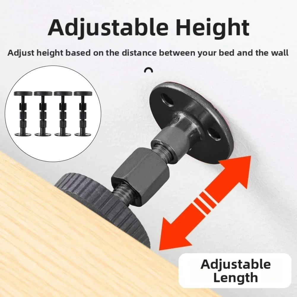 Adjustable Headboard Stopper Anti‑Shake Bed Frame Support Pads For Bed Or Sofa Cabinet Furniture Support Stability