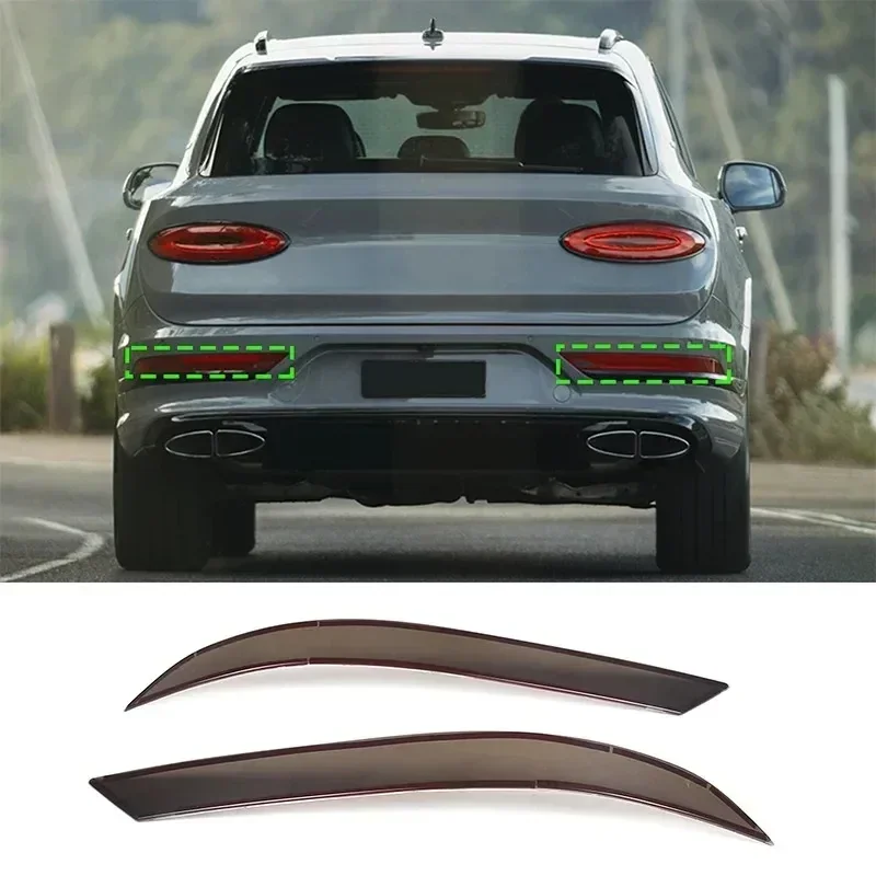 

For Bentley Bentayga 2021-2023 Car Rear Fog Light Lamp ABS Blackened Cover Decoration Protective sticker Car ExteriorAccessories