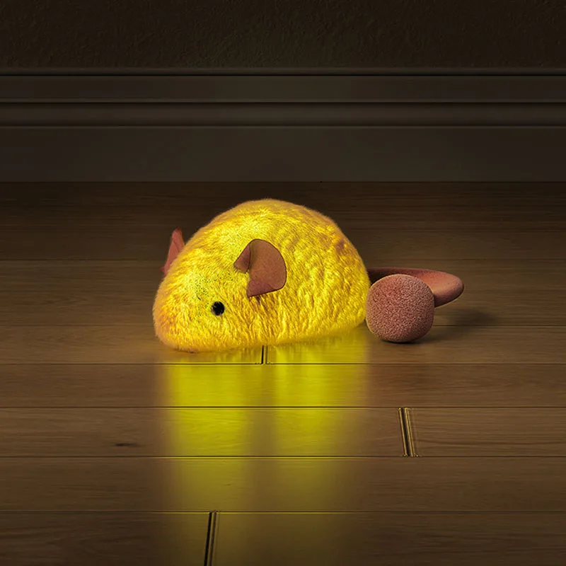 Interactive Luminous Plush Mouse Cat Chew Toy Boredom Buster Kitten Game Indoor Plush Mice for Cats