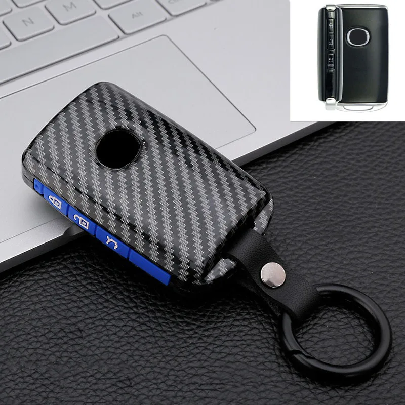 Carbon Fiber+Silicone Car Key Cover Case For Mazda 3 Alexa CX-30 CX30 CX5 CX 5 CX-5 CX8 CX9 CX4 2019 2020 Keychain Accessories