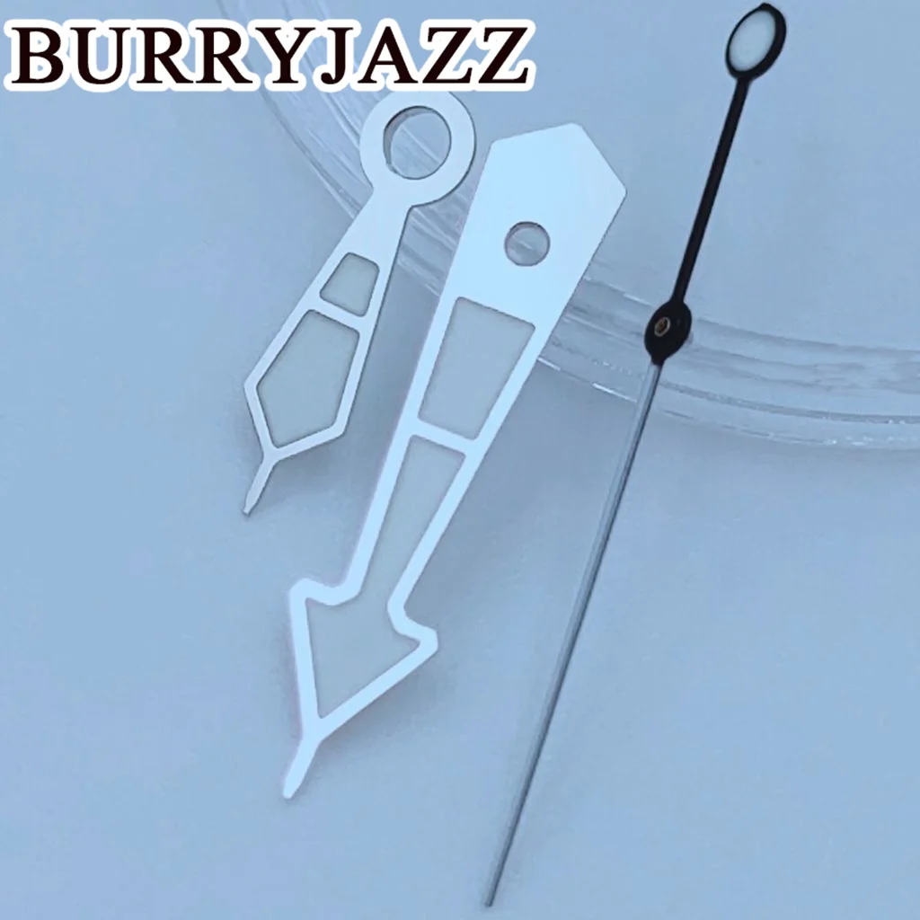 BURRYJAZZ NH35 NH36 NH38 7S26 7S36 4R35 4R36 Watch Hands Silver White Silver Green Hands Green Luminous