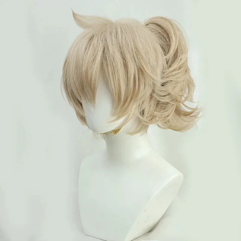 

Wiwi 123Игра Каэдхари, парик для косплея, вьющийся хвост, Genshin Impact, друг Kazuha, Хэллоуин