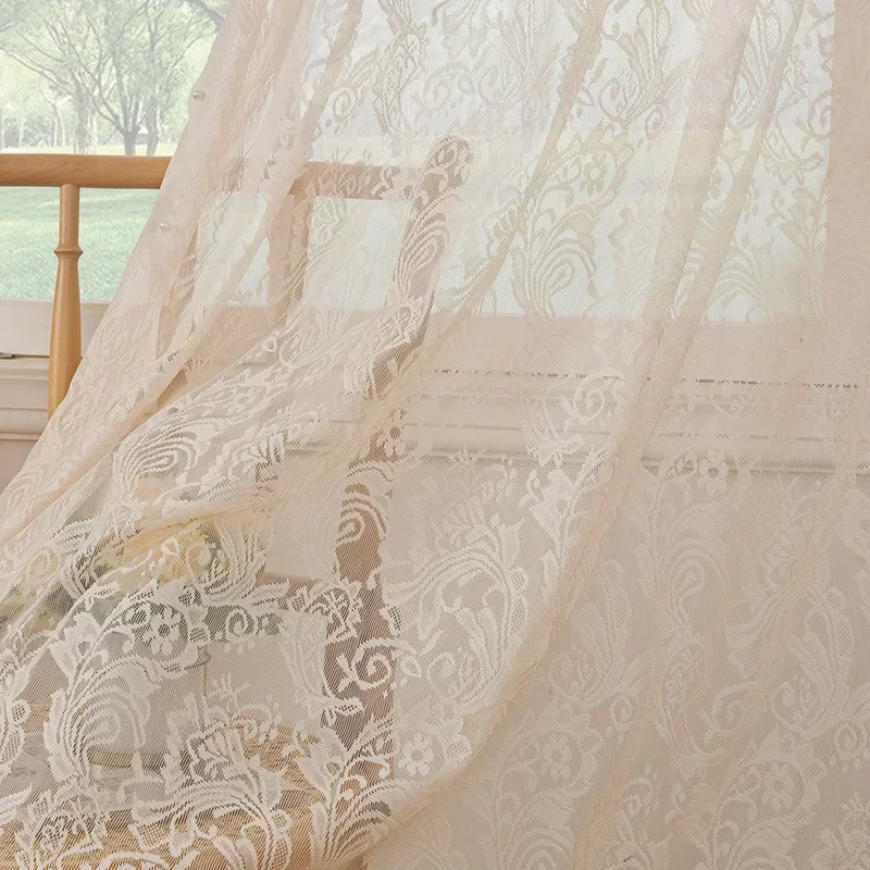 

NH5131 Curtains Window Screens Bedroom Living Room Window Screens Cross-Border Finished Sheer Curtains