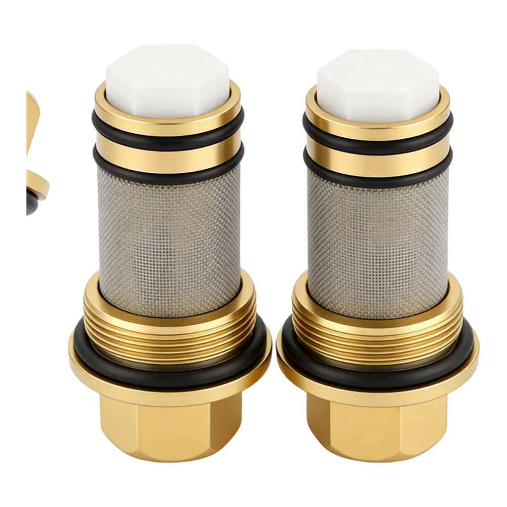 2x Brass Check Valves for GROHE 1411600M Basin Faucet Supporting Consistent Performance in Thermostatic Mixer Setups
