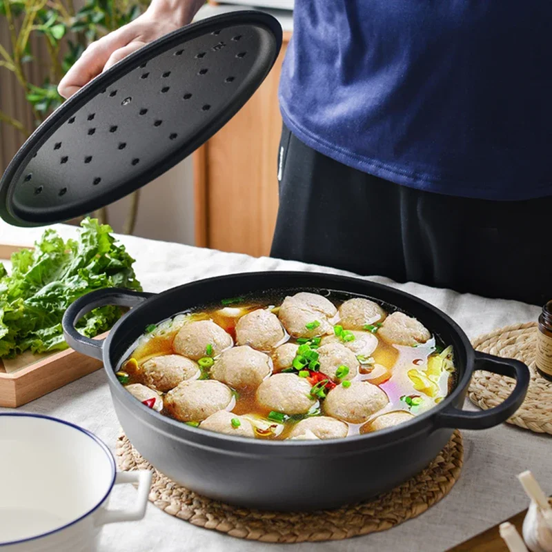 Milk Food Soup Pot Cast Iron Lazy Portable Kitchen Tableware Wok Instant Dining Mini Cooking Tachos De Cozinha Home Products