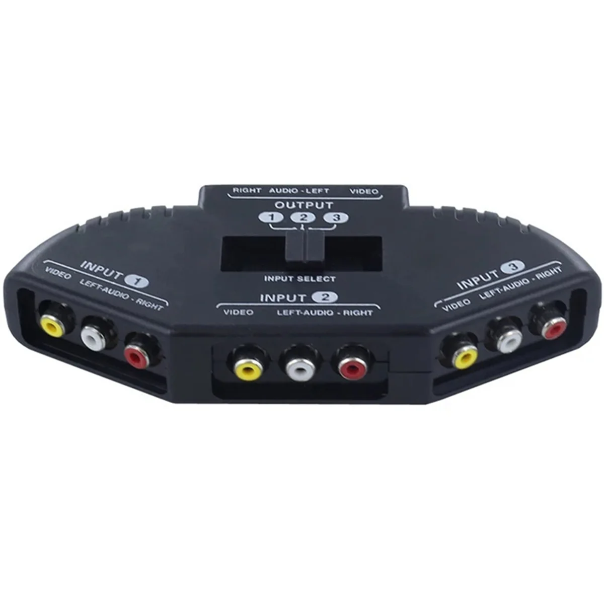 Best 3-Way Audio Video AV Switch Selector Box Splitter Switch W/ Cable for TV X-Box DVD Player Devices Switch