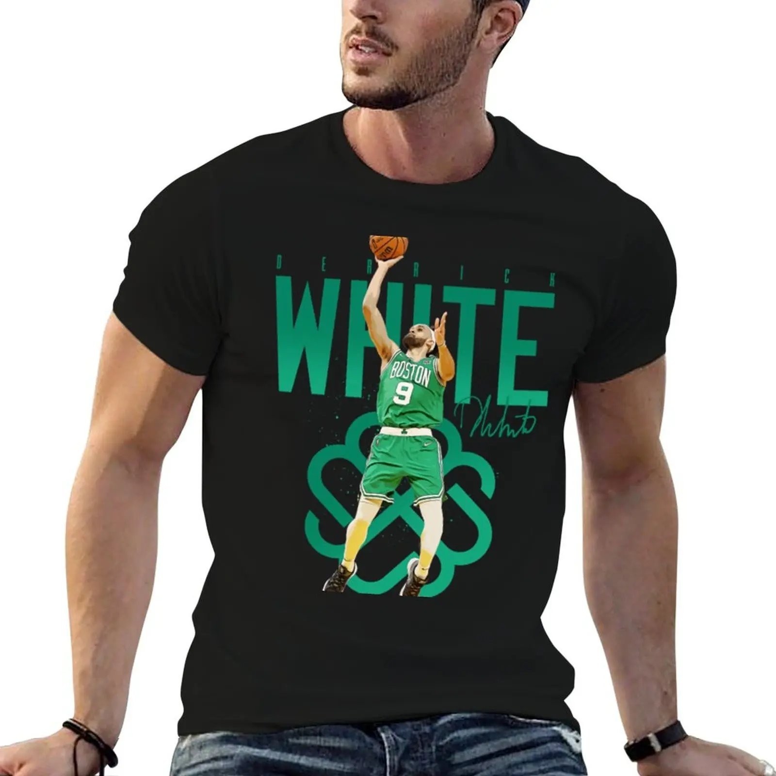 Derrick White T-Shirt plus size tops baggy shirts men clothings