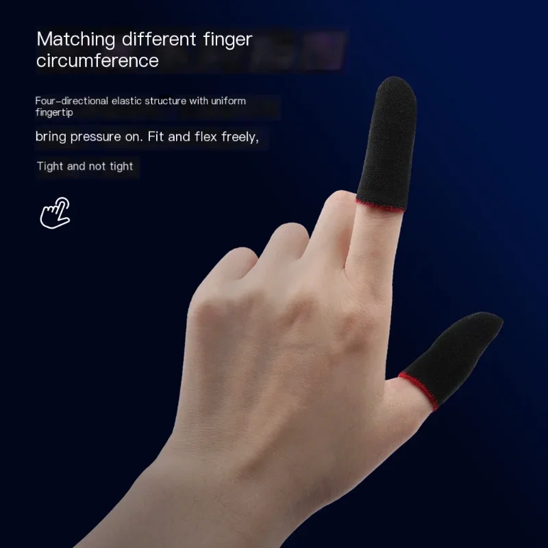 1 Pair Breathable Gaming Finger Sleeve Sweatproof Sensitive Touch Fingertips Gloves For PUBG Mobile Phone Game Accessories Tools