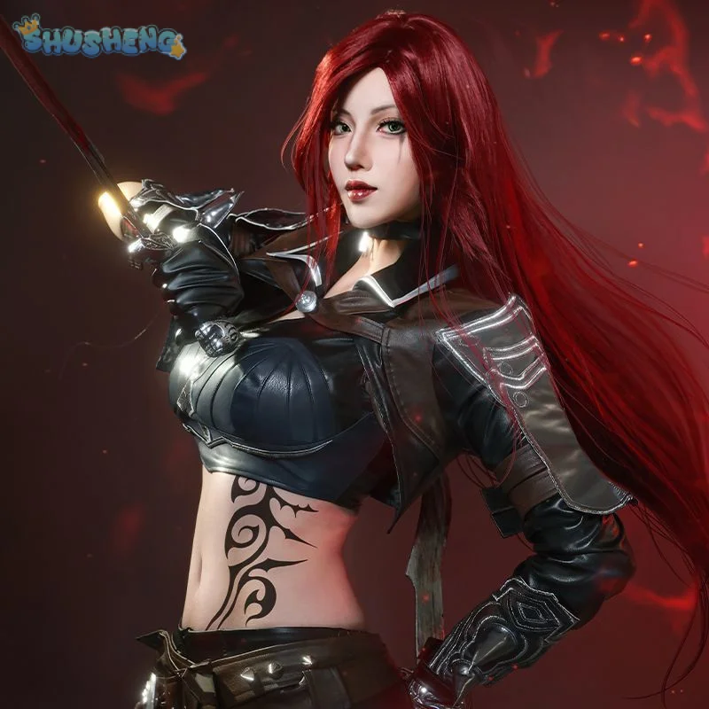 أزياء Lol Katarina Du Couteau التأثيرية للهالوين وعيد الميلاد وحفلات الهزلية ملابس لعبة الرسوم المتحركة