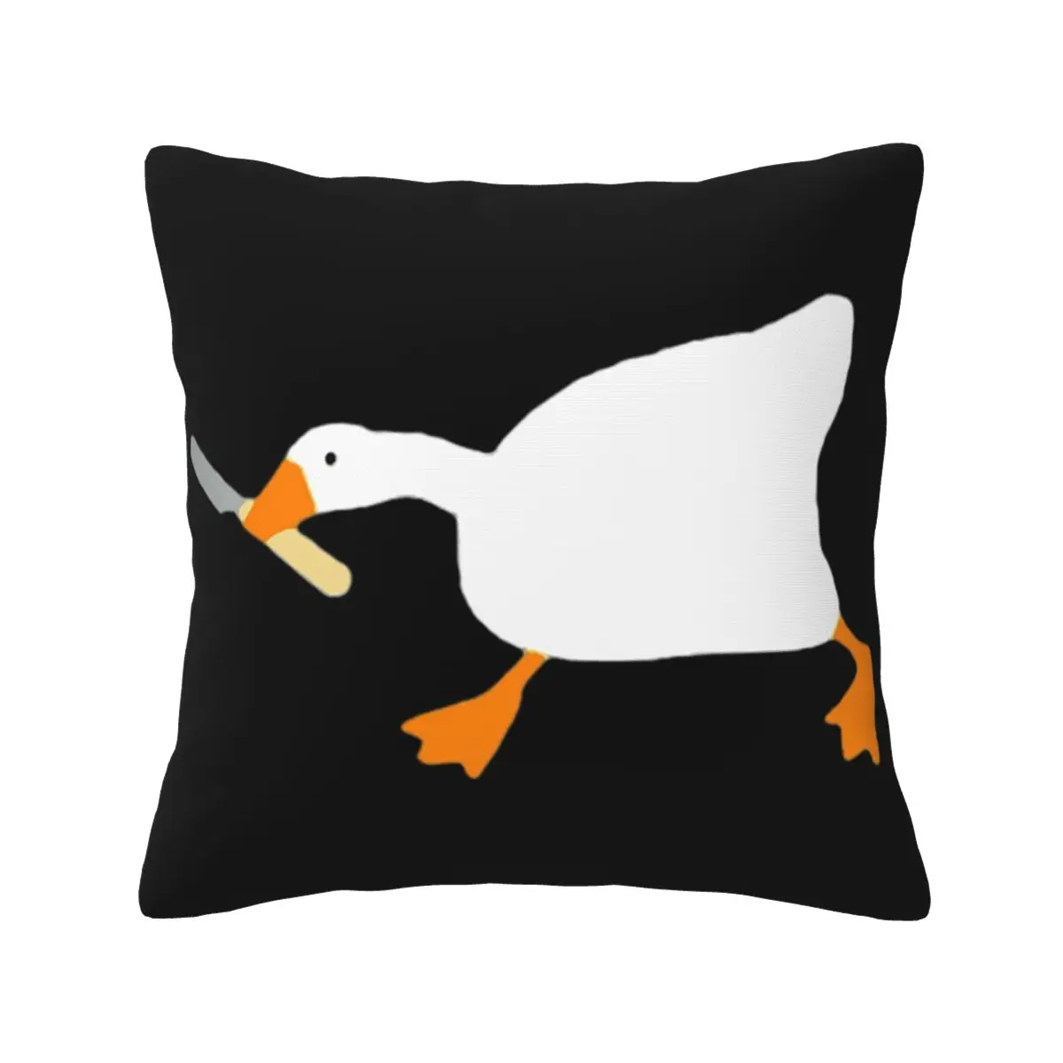 Goose With Knife - Peace Was Never An Option Square Pillowcase Pillow Cover Cushion Decor Throw Pillow for Home Living Room