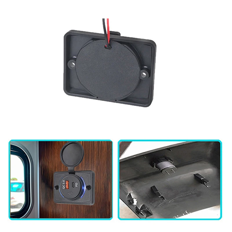 B21PD QC + PD/ B21 A + C 3.1A شاحن سيارة المزدوج USB محول شكل دائري مقاوم للماء Soacket محول الطاقة التبديل لسيارة شاحنة قارب