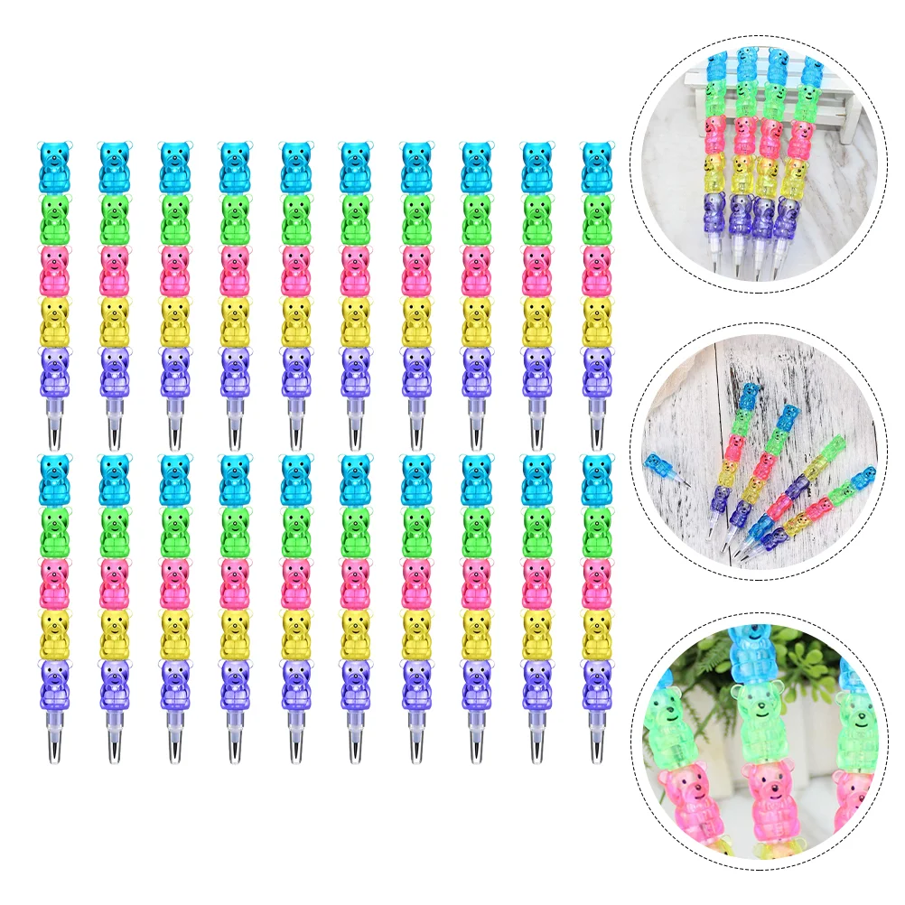 

30 Pcs Building Block Pen Lovely Shaped Pencils School Supplies Creative Cartoon Accessories New Material Beer Child for Kids