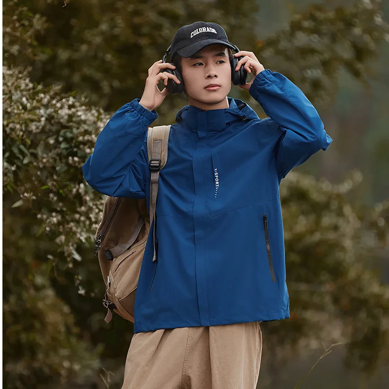 

Hooded Windbreaker Coats Men Women Outdoor Waterproof and Windproof Spring Autumn Casual Jacket Camping Climbing Hiking Jackets