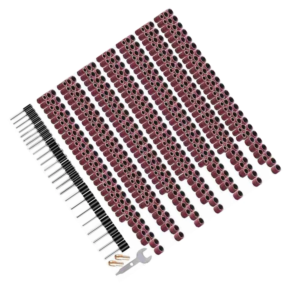 

531Pcs Drum Sander Set 80 120 150 240 320 400 600 Grits Sanding Drums Kit With 24Pcs Drum Mandrels For Drum Sander Rotary Tools