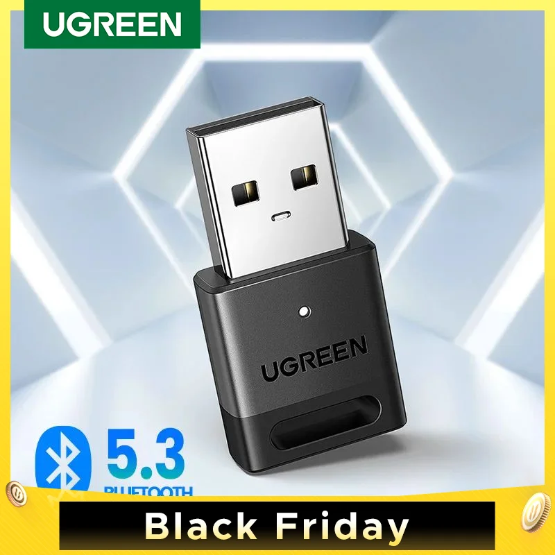 Ugreen usb bluetooth 5,3 dongle adapter für pc lautsprecher drahtlose maus tastatur musik audio empfänger sender bluetooth