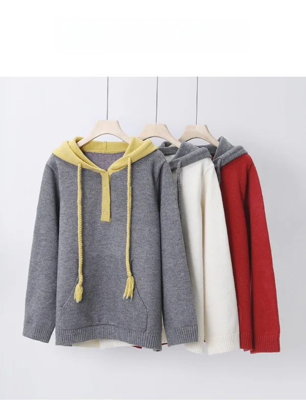 

Женская модная утепленная вязаная толстовка Puffy Sister MM больших размеров с плетеным узором, теплая зимняя кофта с длинными рукавами