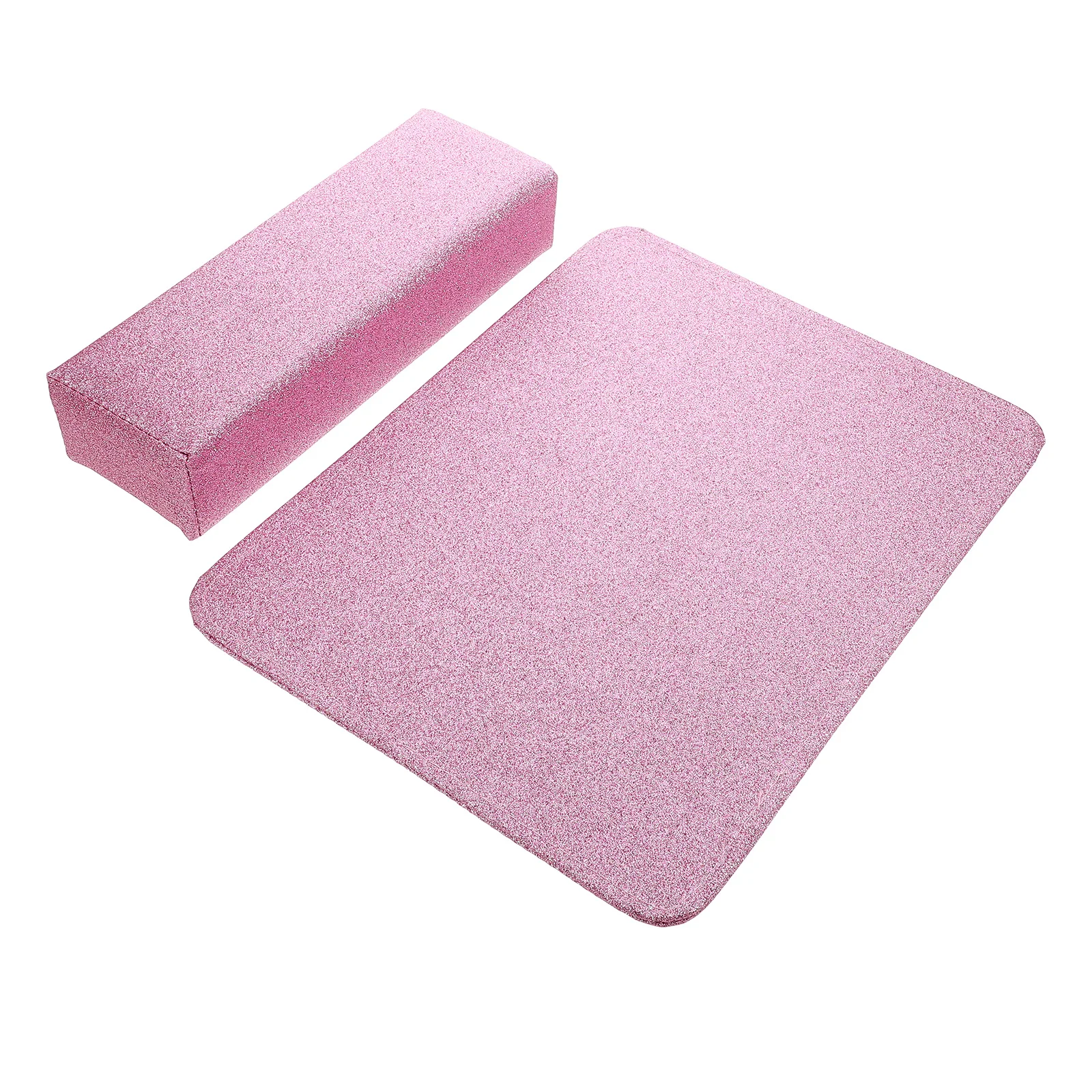 2個セット テーブルネイルHレストピローマット Hレスト シルバーグリッター UVライト練習用アームクッション ネイルパッド