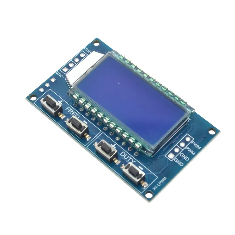 

PWM Pulse Frequency Duty Signal Generator Cycle Adjustable Module LCD Display 1Hz-150Khz 3.3V-30V PWM Board Module