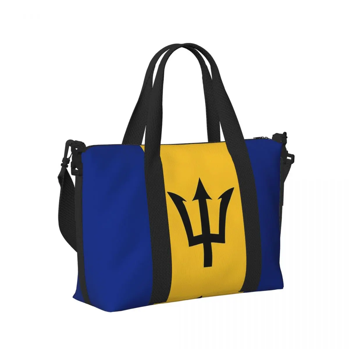 

Пляжная дорожная сумка с флагом Барбадоса, большая вместительная сумка-тоут для тренажерного зала, йоги, женская дорожная сумка для покупок