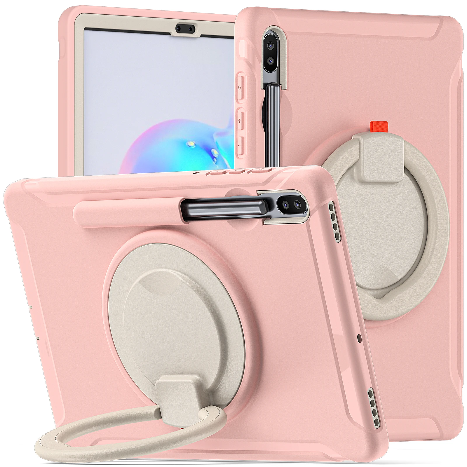 For Samsung Galaxy Tab S6 10.5 inch 2019 SMT860 T865 SM-T867 Case Kids Safe Armor Shockproof PC +TPU Hybrid Stand Tablet Cover