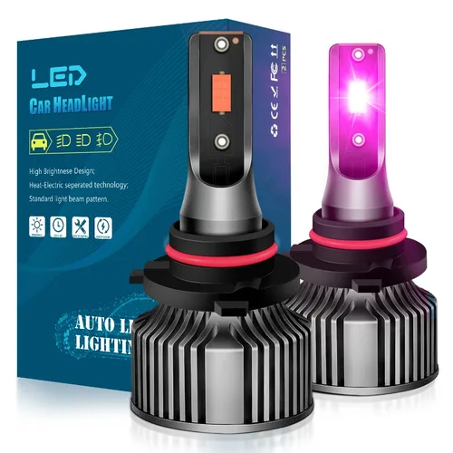 Imagen 2 del producto 2 uds A8 luz rosa púrpura luz antiniebla LED para coche H11 faro LED rosa púrpura 9006 faro H8 880 Psx26w H3 1 par/50W H8 H9 H11