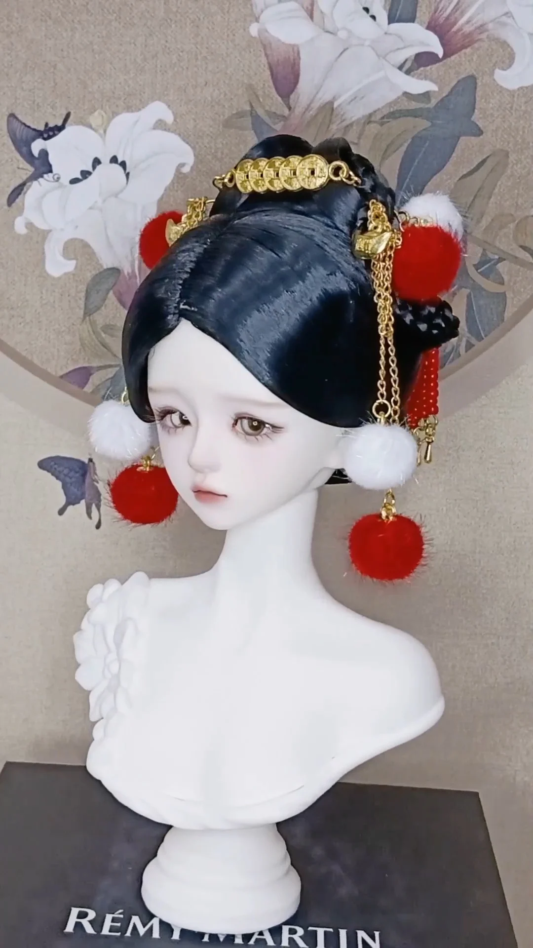 1/4 1/3 Schaal BJD Pop Pruik Oude Kostuum Hanfu Vintage Stijl Haar Fee Pruik Voor MSD SD13 Meisje SSDF Oom Accessoires A1716