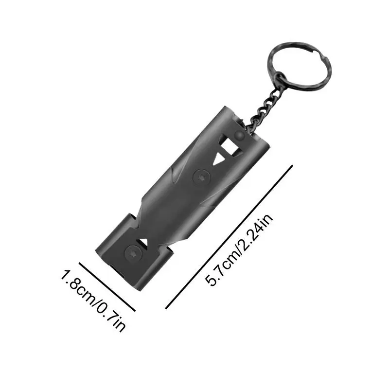 Survival Whistle Metal Safety Outdoor Whistle Multifunctional Double Tube Wilderness Survival Whistle 150 DB High Decibel For