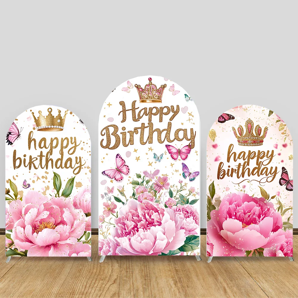 

2-Sided Arch Cover Little Butterfly Is On The Way Decoration Backdrop Baby Shower Arch Wall Kids Birthday Party Props