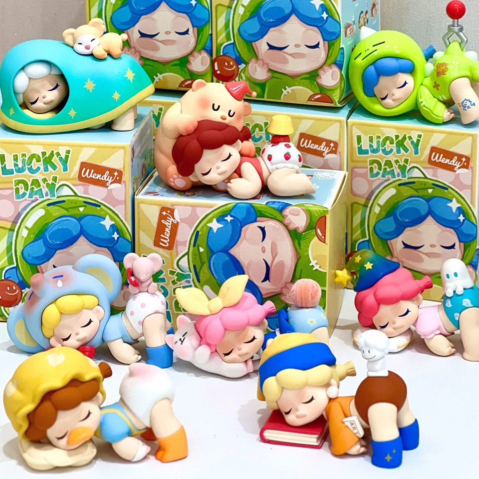 

Whole Set 8 Box Wendy Lucky Day Series Blind Box Toys Mystery Box Lovely Wendy Action Figure Doll Toy For Girls Birthday Gift