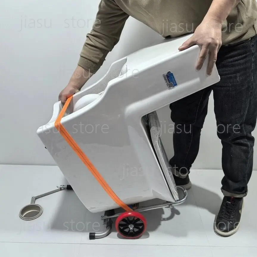 

Foldable Toilet Installation Dolly, Labor-Saving Moving Cart with Quick Clamp, Portable Bathroom Mounting Helper Tool
