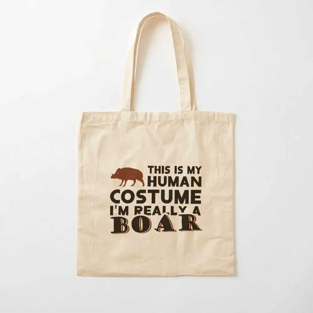 

Wild boar costume animal fan gift saying hunting Tote Bag custom canvas bag large tote bag