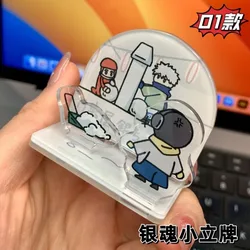 Gintama Acrylic Stand Sakata Gintoki Kagura Elizabeth Q Version Character Scene Desk Display Accessories Room Decor Collection