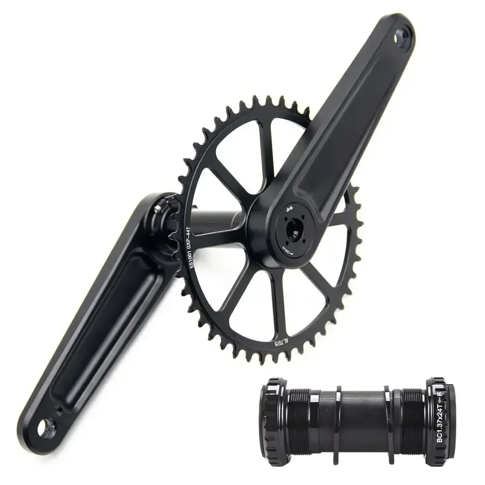 3 Bolt Road Bike Crankset Featuring 4048T Single Narrow Wide Chainring with Adjustable Bottom Bracket for Precision Fit