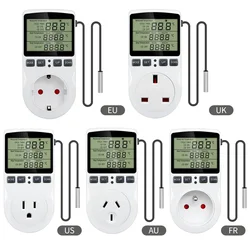 Presa Timer termostato digitale presa regolatore di temperatura 220v con interruttore Timer sensore di temperatura di riscaldamento di raffreddamento