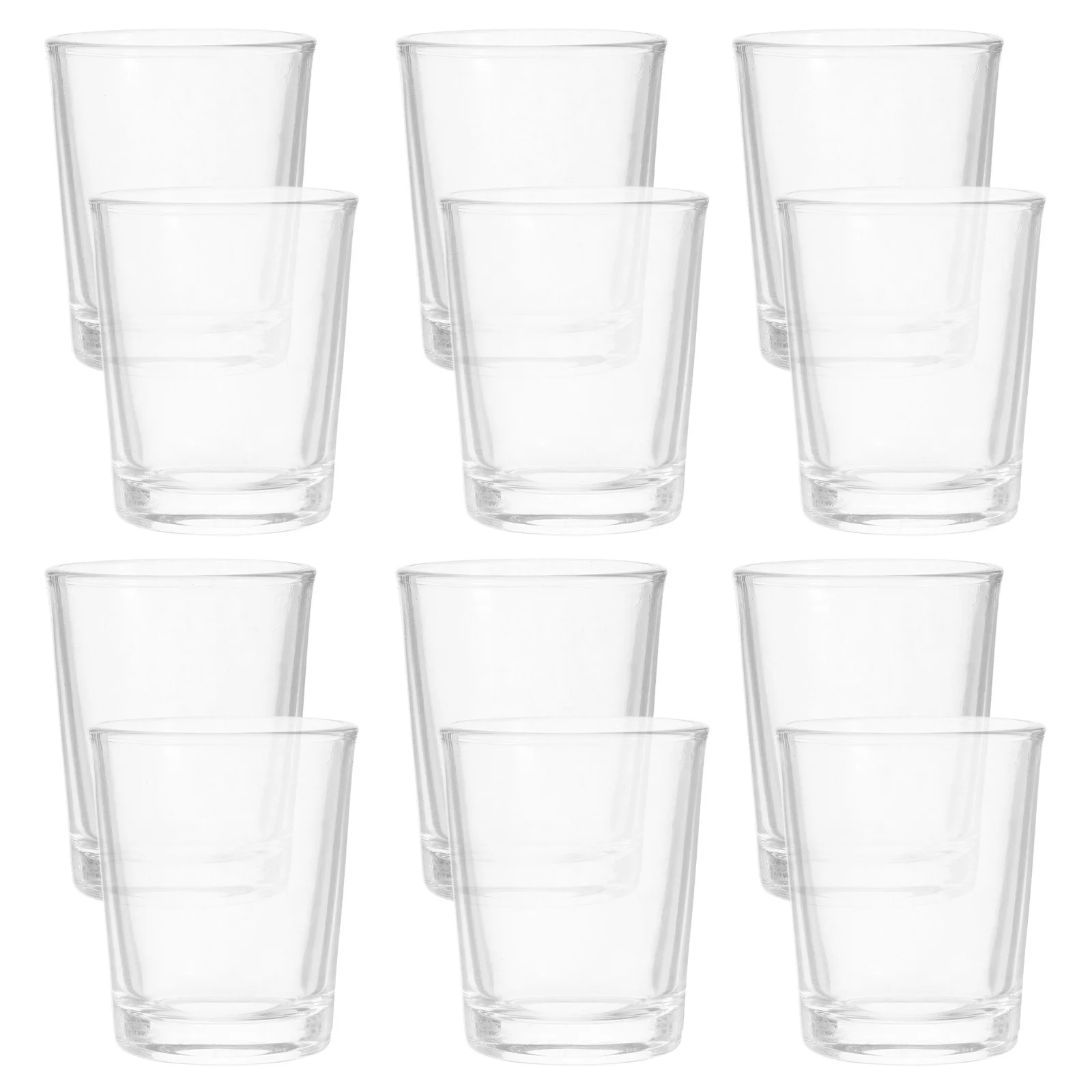 

12Pcs Mini Goblet Shot Glasses Hardwearing Transparent Glass for Religious Ceremony Church Sacrament Service Reusable Communion