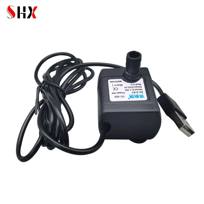 New 3W 500L/H Mini USB Water Electric Pump 5V USB Submersible Pumps Pet Water Dispenser For Pool Fountain Rockery Filter Pump
